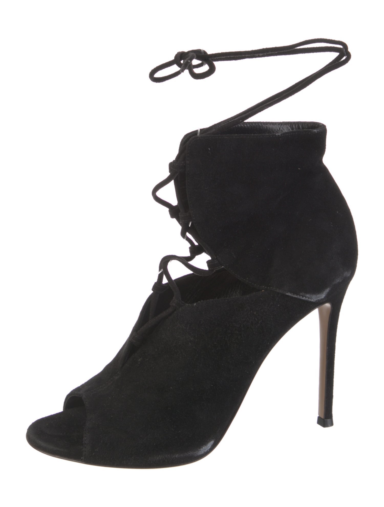 Gianvito Rossi Suede Cutout Accent Pumps